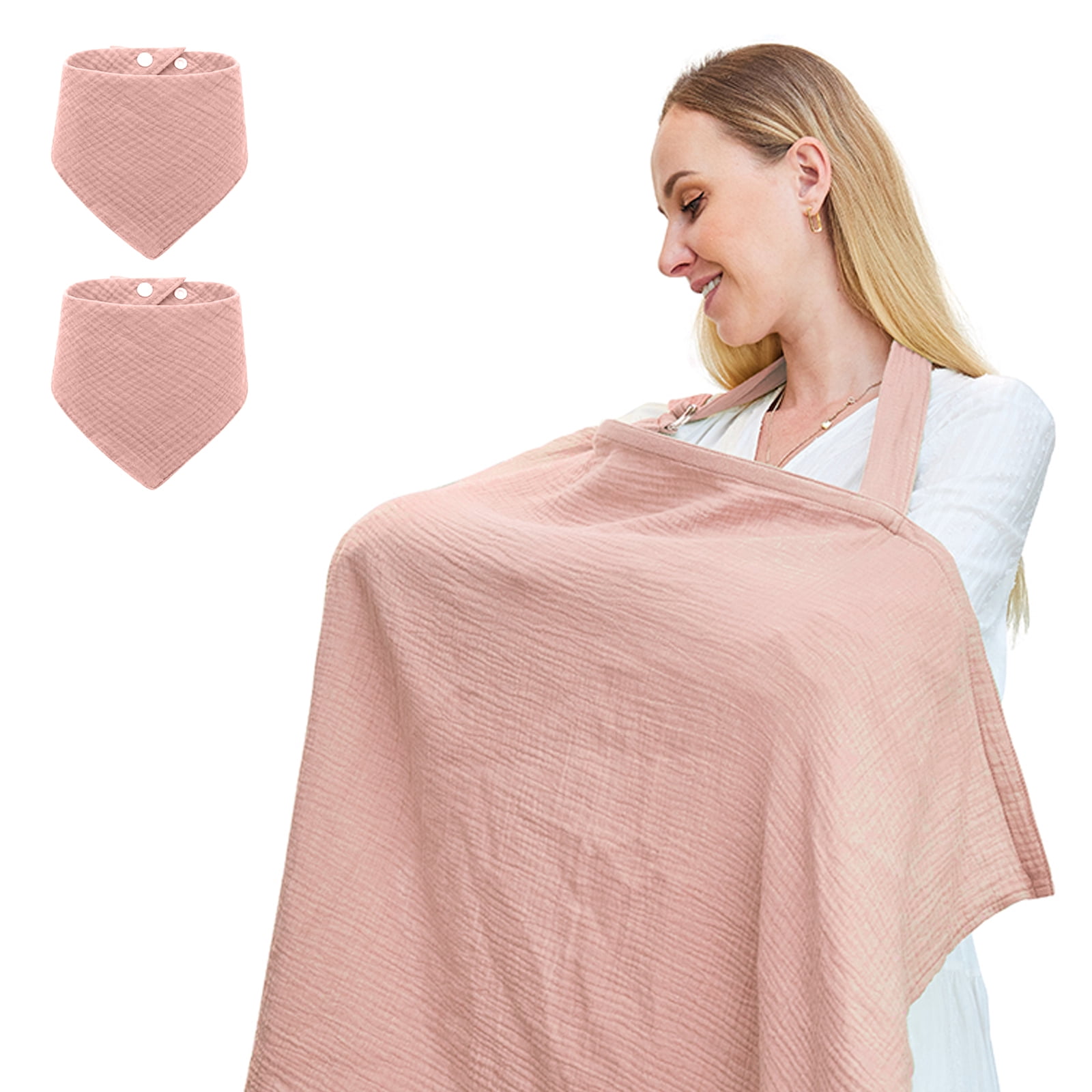 Nursing Cover for Baby Breastfeeding,Breathable Cover with Rigid Hoop for Mother Nursing Apron