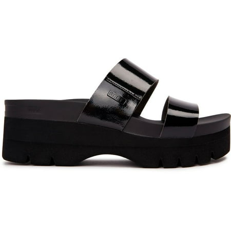 Reef Cushion Vista Higher Sandals Black Patent women in size US 8