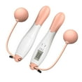 thumbnail image 1 of ziyahi PVC Digital Counter Cordless Jump Rope Jump Rope Workout Training Tool For Exercising Every Day Eliminate Body Adipose Pink White, 1 of 6
