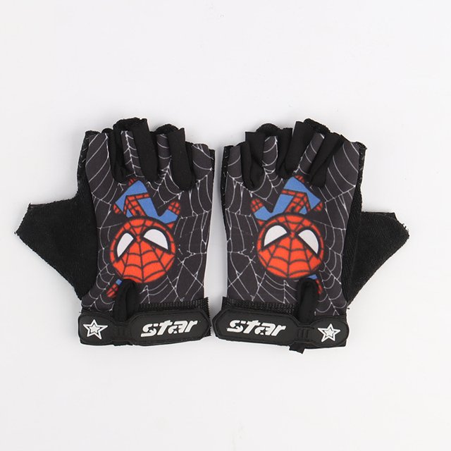 Guantes antideslizantes de medio dedo para niños, guantes para ciclismo, deportes, patineta, patinaje sobre ruedas, béisbol, guantes pintados para niños