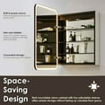 thumbnail image 6 of Ostaria 24" Aluminum Surface-Mount/Reccessed Lighted Mirror Medicine Cabinet, 6 of 18
