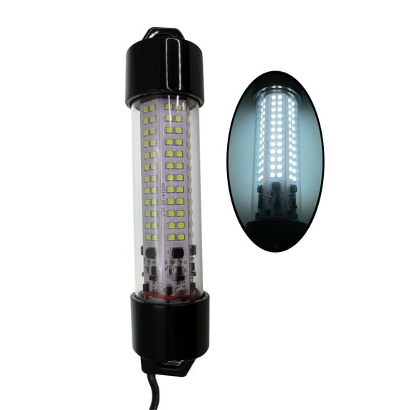 Pactrade Marine Boat LED White Underwater Submersible Night Fishing Light 8" IP68