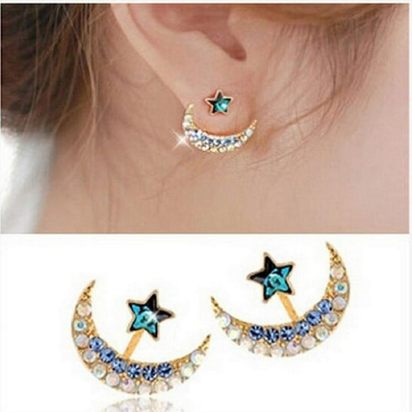 Linda Y oreja De La Cuelgan Los Pendientes Para Las Mujeres Minúsculas Joyas De Oro Y Cristal Yinane Pendientes de chicas