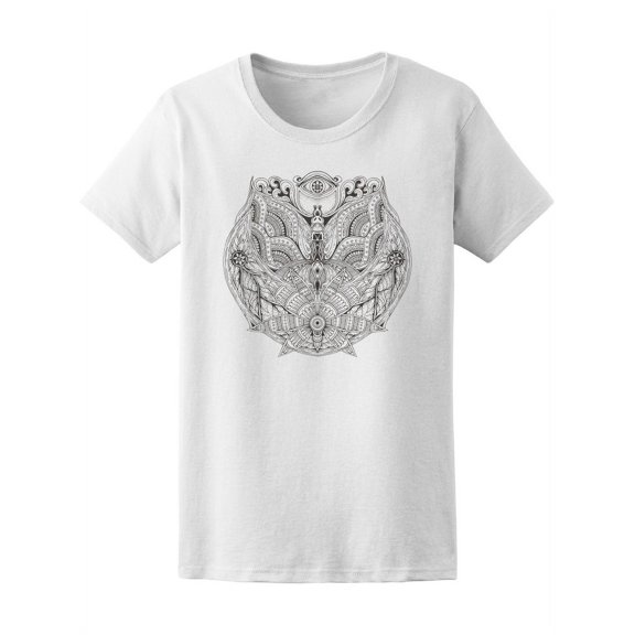Butterfly Floral Ornament T-Shirt Women -Image by Shutterstock, Female Small