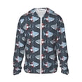 thumbnail image 2 of Lsque Shark Wearing Swim Ring UPF 50+ Lightweight Sun Protection Men's Women's Long Sleeve Shirt, Hoodie Performance -X-Large, 2 of 9