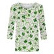 thumbnail image 5 of Ounisa St. Patrick's Day Sweatshirt for Women Clover Graphic T-Shirts Patty's Day Color 3/4 Sleeve Tee Tops, 5 of 5