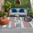 thumbnail image 2 of Pink Gray Outdoor Rug for Patio/Deck/Porch, Non-Slip Large Area Rug 5 x 7 Ft, Country Vintage Gradient Mottled Wood Grain Indoor Outdoor Rugs Washable Area Rugs, Reversible Camping Rug Carpet Runner, 2 of 8