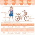thumbnail image 3 of GLAF 16 in Kids Bicycle, Girls' Bike with Training Wheels, Streamers & Basket - Perfect for Ages 2-9, Orange, 3 of 15