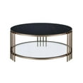 thumbnail image 4 of ACME Abisha Metal/Glass Coffee Table with Stone Top in Black/Champagne Gold, 4 of 5