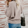 thumbnail image 4 of Buigttklop Womens Loose V-Neck Pullover Sweaters Fall Knitted Long Sleeve Tops Dressy Casual Blouse Knitwear Jumpers, 4 of 6