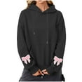 thumbnail image 5 of Fashion Hoodie for Womens Plus Size Pullover Casual Printed Round Neck Long Sleeved Loose Hooded Sweatshirts, 5 of 6