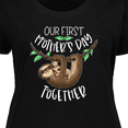 thumbnail image 4 of Inktastic Our 1st Mothers Day Together Cute Mom and Baby Sloth Women's Plus Size T-Shirt, 4 of 5