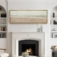 thumbnail image 5 of IDEA4WALL Extra Large Framed Canvas Print Wall Art Serene Shoreline Abstract Beach Illustrations Antique Pastel Seascape Wall Decorative Oversized Artwork Relax/Calm for Living Room - 60"x20", 5 of 5