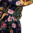 thumbnail image 3 of FAROOT Girl's One-Piece Suit, Flower Print Off Shoulder Ruffle Sling Playsuit, 3 of 9