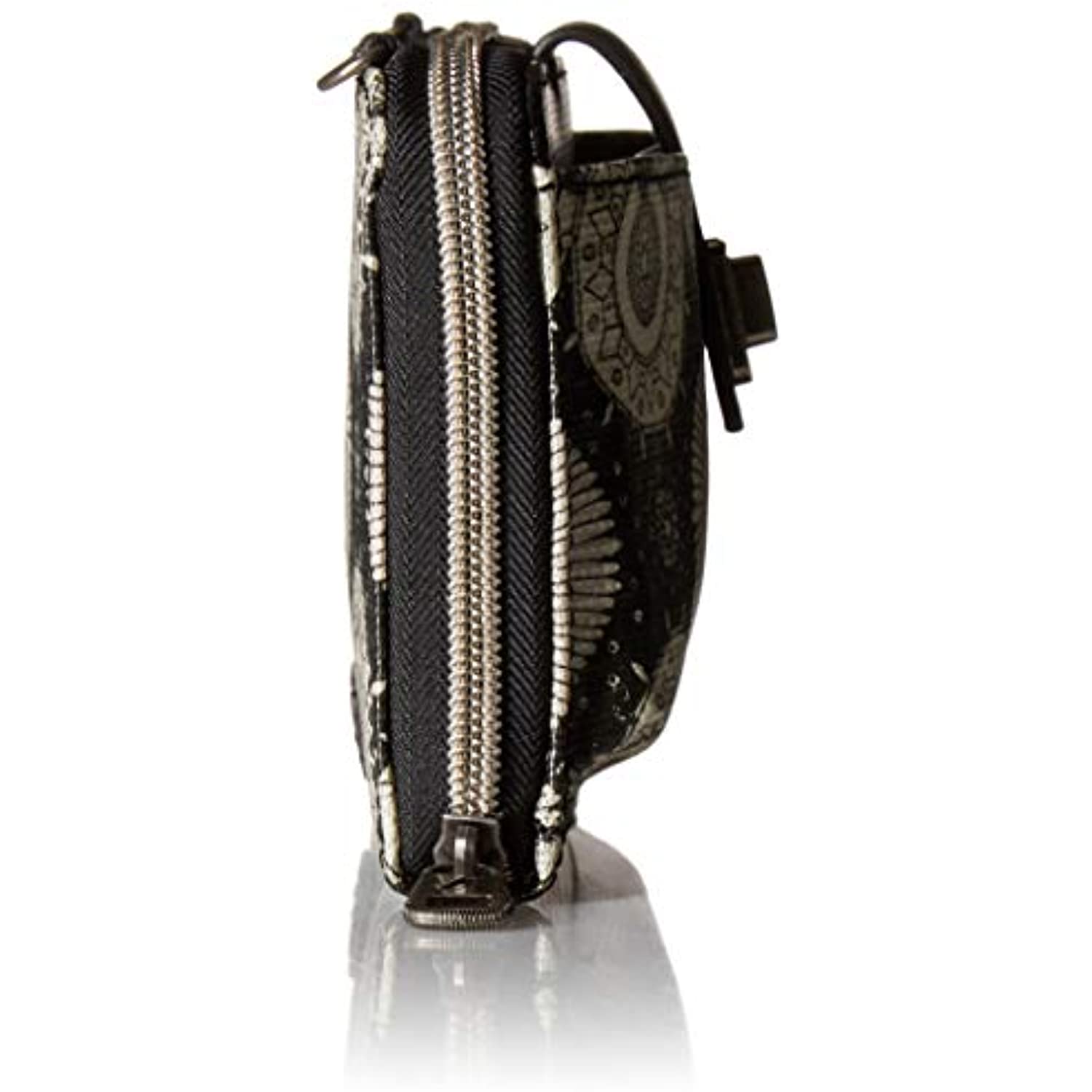 Sakroots Women's Crossbody Smartphone Bag - Coated Canvas, Adjustable Strap, Multiple Pockets (Black/White Wanderlust) - View #12