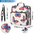 thumbnail image 2 of FORMRS Zipper Binder with Shoulder Strap 2-inch Ring 500 Sheet Capacity File Bag, Blue Butterflies, 2 of 5