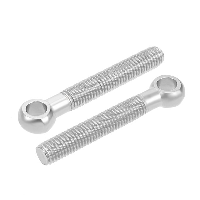 Unique Bargains M12 x 80mm 304 Stainless Steel Machine Shoulder Lift Eye Bolt Rigging 5pcs