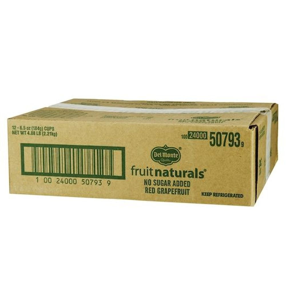 Del Monte Fruit Naturals No Sugar Added Red Grapefruit, 6.5 Ounce -- 12 per Case.