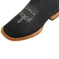 thumbnail image 4 of Women’s Square Toe Sunflower Embroidered Cowgirl Cowboy Leather Boots, 4 of 5