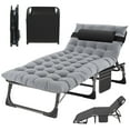 thumbnail image 3 of MOPHOTO Adult Camping Cot Adjustable 4-Position Folding Cot, Outdoor Patio Folding Lounge Chair for Sunbathing, 3 of 8