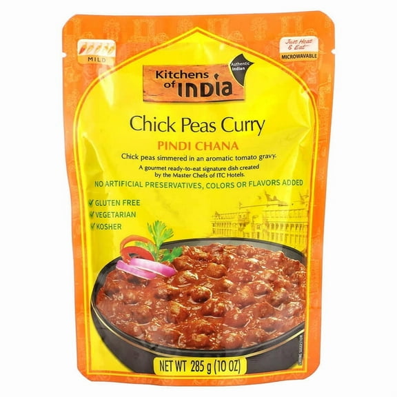 Kitchens of India, Pindi Chana, Chick Peas Curry, Mild, 10 oz