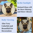 thumbnail image 4 of French Bulldog Stained Glass Suncatcher Colored Handmade Window Hangings Glass Suncatcher Crafts Kits for Indoor Garden Christmas Decor and Memorial 16x16cm(3), 4 of 7