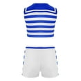 thumbnail image 4 of YiZYiF Men's Nautical Sailor Cosplay Outfit Striped Crop Tank Top Boxer Shorts for Halloween Party Blue M, 4 of 6
