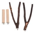 thumbnail image 1 of Shisuyan Parrot Perch Stand Natural Wood Parrot Perch Assorted Color 4Pcs 3.9X0.8X0.8in, 1 of 9