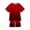 Red, variant on ibuvkizy Summer Toddler Boys Outfit Sets Kids Baby Boys Fashion Gradient Short Sleeve Round Neck Tshirt Shorts Outfits Clothes