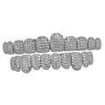 thumbnail image 1 of Parrilla de dientes Parrilla de boca de Hip Hop Parrilla de diamante de dientes brillantes Parrilla chapada para club Plata, 1 of 8