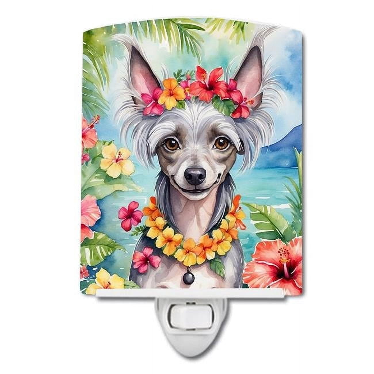 Foxhound Luau Ceramic Night Light 4 in x 6 in