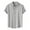 Grey, variant on Men's Summer Short Sleeve Solid Color Lapel Shirt - Fashion Simple Style, Polyester, All Seasons Wear