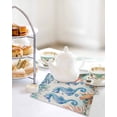 thumbnail image 4 of Seahorse Coastal Kitchen Dish Towels for Drying Dishes Set of 3, Summer Nautical Starfish Coral Beige Waffle Weave Microfiber Hand Tea Bathroom Towels Quick Dry & Absorbent Towel 12x12, 4 of 7