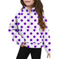 thumbnail image 2 of Bnwani Girls Crewneck Sweatshirt Zip Mock Neck Long Sleeve Half Zip Crop Fleece Sweatshirt Printed Pullover, 2 of 5