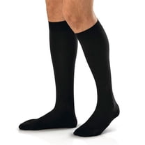 Jobst for Men Ribbed 30-40 Knee High Compression Socks Black Medium Tall