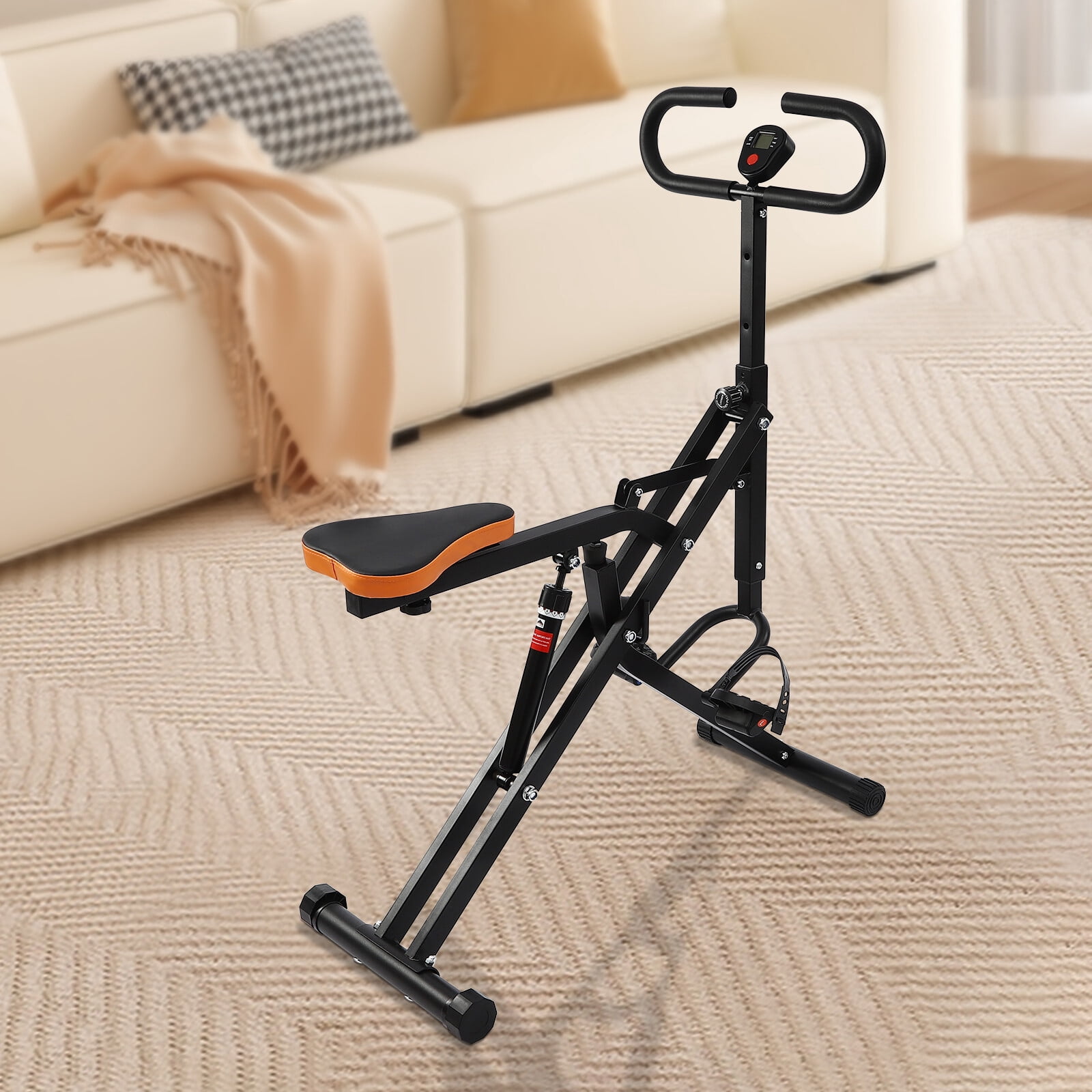 Squat Exercise Equipment for Home Gym Fitness, Handle Height Adjustable, Squat Assist Trainer with LCD Display for Workout