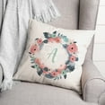 thumbnail image 3 of Creative Products A Monogram Wreath 18x18 Spun Poly Pillow, 3 of 3