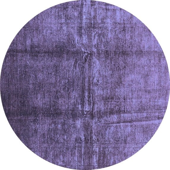 Ahgly Company Indoor Round Oriental Blue Industrial Area Rugs, 4' Round
