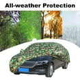 thumbnail image 4 of Yeacher Housse de Voiture Protection Tous Temps avec Bande Réfléchissante Style Camouflage Housse Auto Protection Solaire Anti-Poussière & Imperméable Résistant aux Rayures Universel, m, 4 of 8