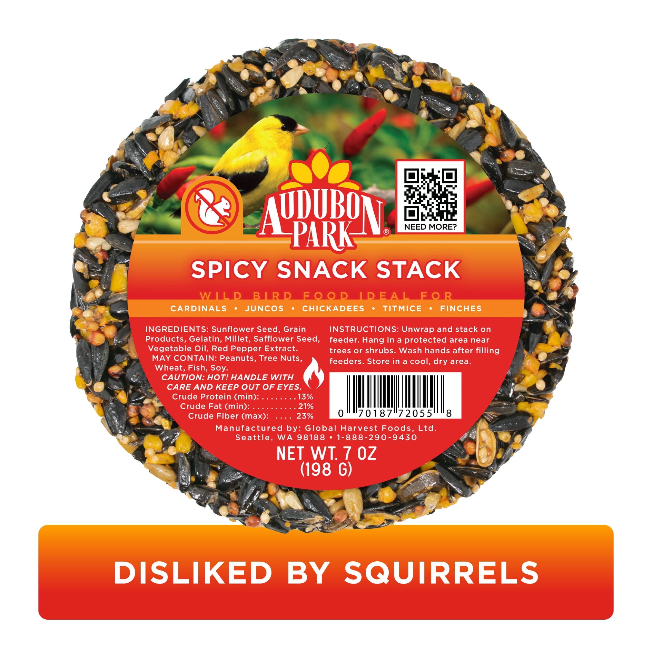 Audubon Park Spicy Snack Stack Wild Bird Food, New, 7 oz.