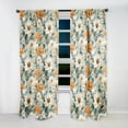 thumbnail image 2 of Designart "Amber Rustic Floral Sophistication II" Floral Curtain Panels, 2 of 6