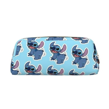 Cartoon Stitch Pencil Bag Waterproof Zipper Pencil Case Leather Pen Box Cosmetic Bag For Office Pencil