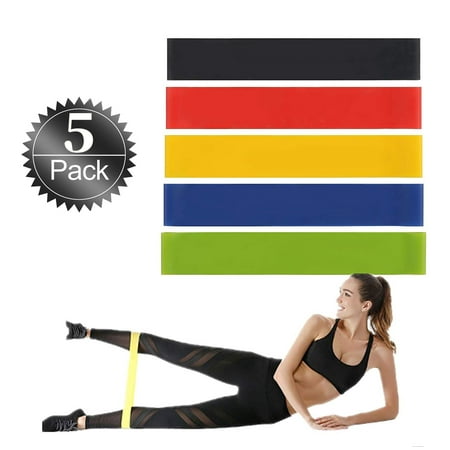 Resistance Bands Exercise - Workout Stretch - Heavy Loop Bands Set for Legs Butt Glutes Yoga Crossfit Fitness Physical Therapy Home Equipment Training for Women (Best Leg Workouts For Women At Home)