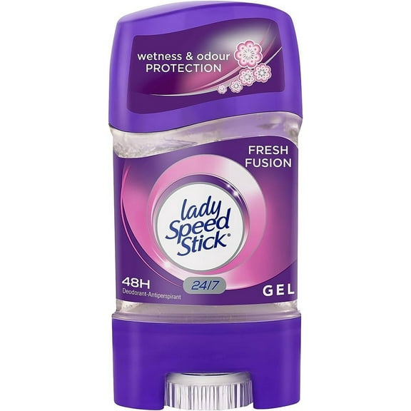 Lady Speed Stick Invisible Dry Powder Deodorant Gel, Fresh Fusion for women, 2.3 oz