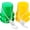 Yellow, Green, variant on NCQ 2 Pairs Walking Stilts Balancing Bucket Cup Thickened Plastic Stilts with Adjustable Rope for Kid Balance Coordination Birthday Playground Game Party Favor