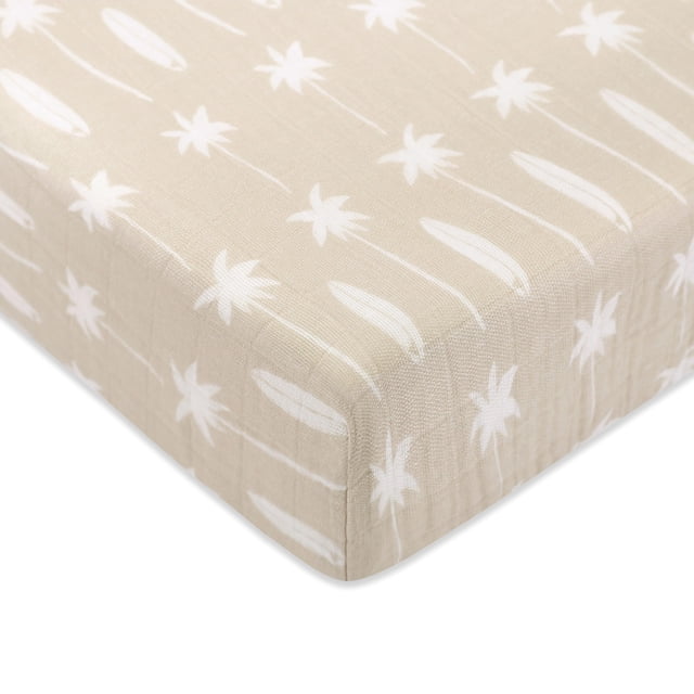 Sábanas Ajustables para Cuna Babyletto 100% Algodón Orgánico 360° Estilo Beach Bum