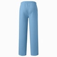 thumbnail image 4 of 13-14T Tween Boys Warm Wide Leg Sweatpants Adjustable Elastic Waist Baggy Open Leg Athletic Trousers with Pockets Solid Color Casual Pants Daily Wear Boys Winter Pants Size 5-12T,Sky Blue, 4 of 5