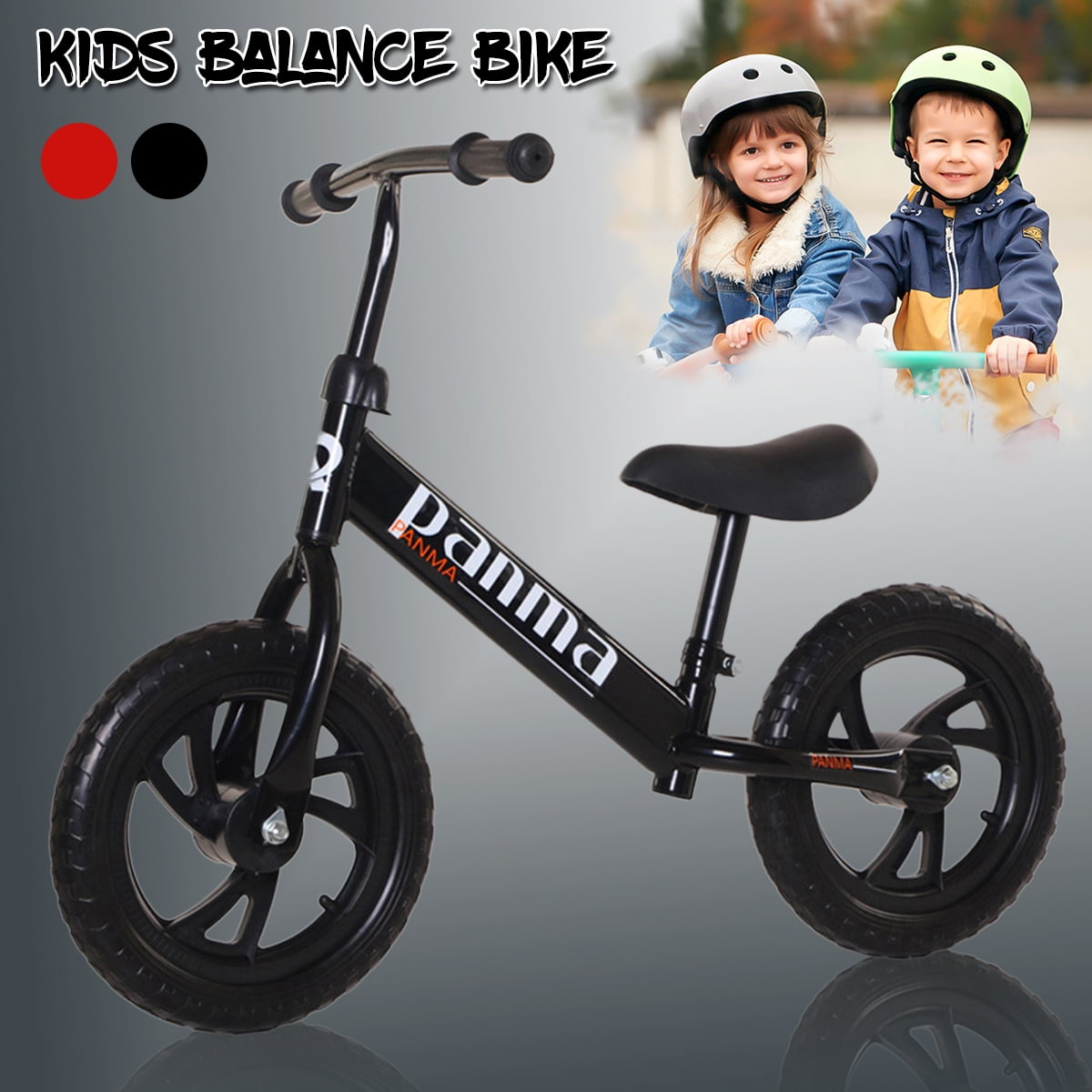 Kids Balance Bike Walking Balance Training Toddlers Children Bicycle Bike Black 