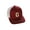 Burgundy White Gold White, variant on Structured Trucker Mesh Hat Custom Colors Letter G Initial Baseball Mid Profile