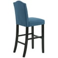 thumbnail image 5 of Full Back Fabric Upholstered Blue Bar Stool with Nailhead Trim, Set of 2, 5 of 8